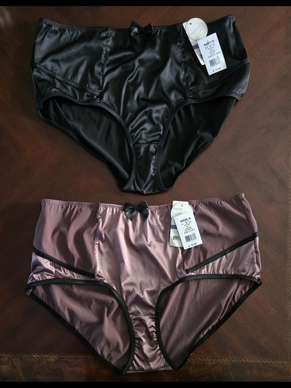 Plus Size 4X Satin High-Waist Briefs NWT
